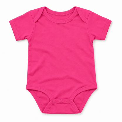 Custom Most Likely To baby bodysuit in Raspberry