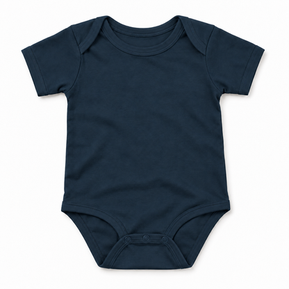 Custom Most Likely To baby bodysuit in Navy