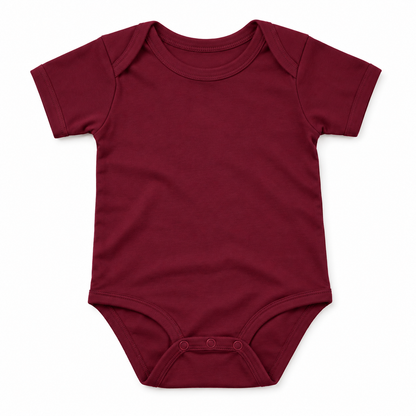 Custom Most Likely To baby bodysuit in Maroon