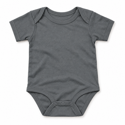 Custom Most Likely To baby bodysuit in Granite Heather