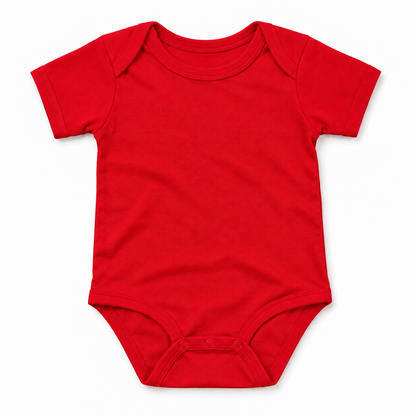 Custom Most Likely To baby bodysuit in Red